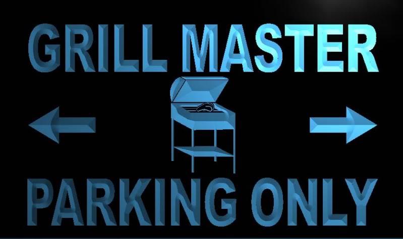 Grill Master Parking Only Neon Light Sign